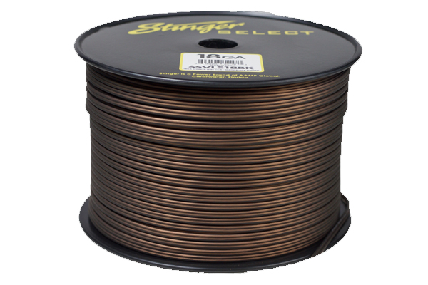  SSVLS18BK / Stinger Select VL Matte Black 18 Ga Speaker Wire - 1000 ft